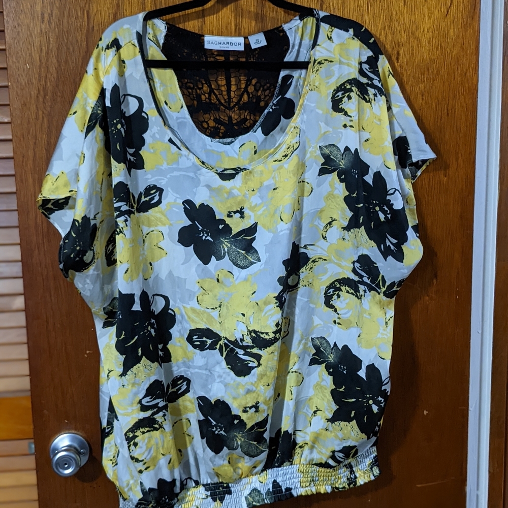 Silky Sag Harbor Summer Blouse (sz 3x)